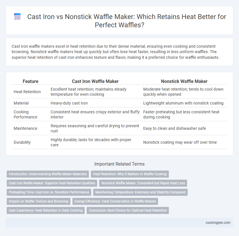 Cast Iron vs Nonstick Waffle Maker: Which Retains Heat Better for Perfect Waffles?