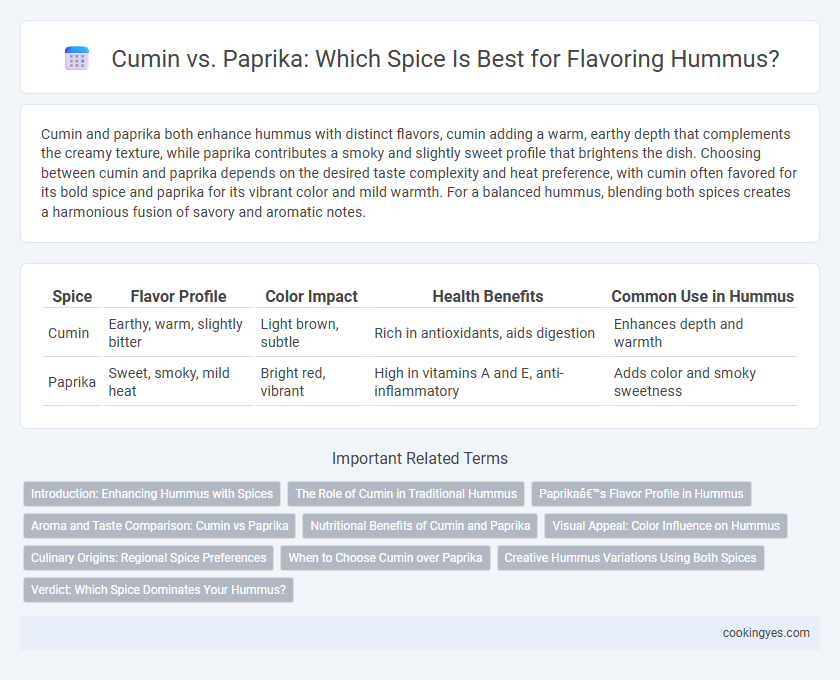 Cumin vs. Paprika: Which Spice Is Best for Flavoring Hummus?