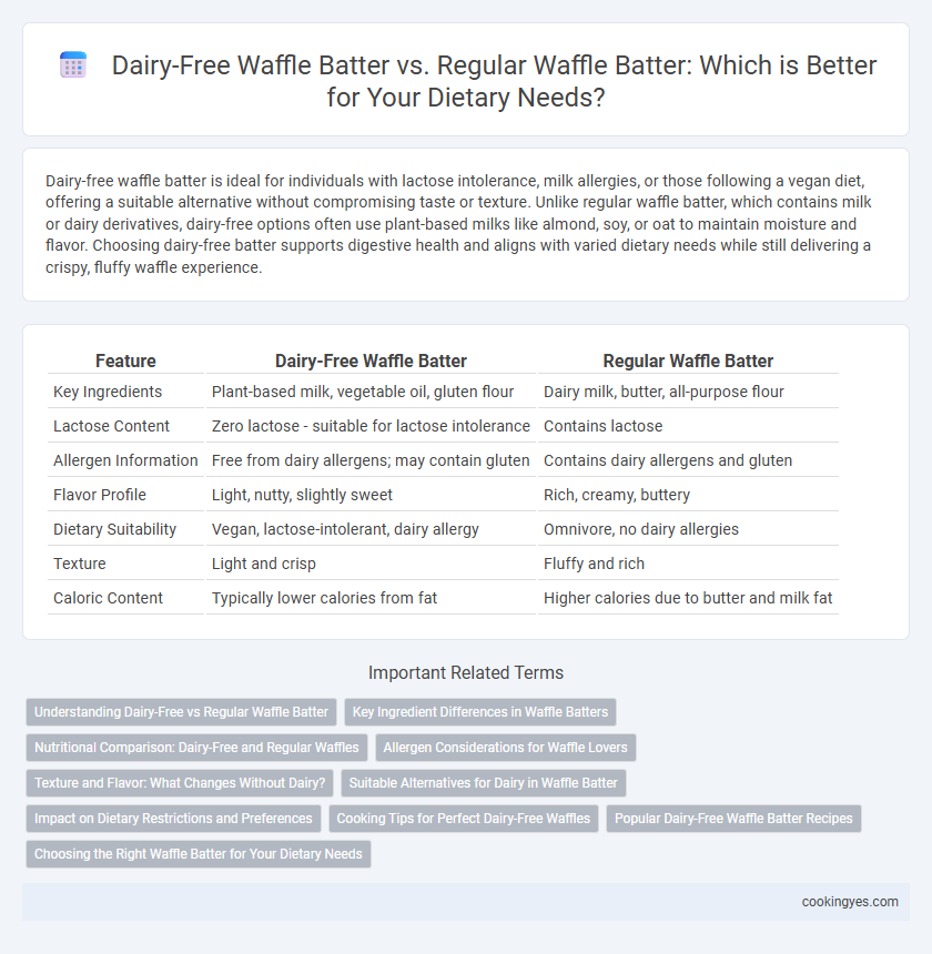 Dairy-Free Waffle Batter vs. Regular Waffle Batter: Which is Better for Your Dietary Needs?