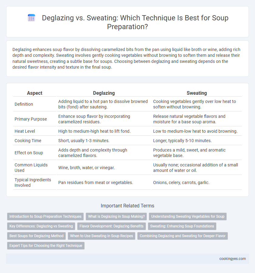 Deglazing vs. Sweating: Which Technique Is Best for Soup Preparation?