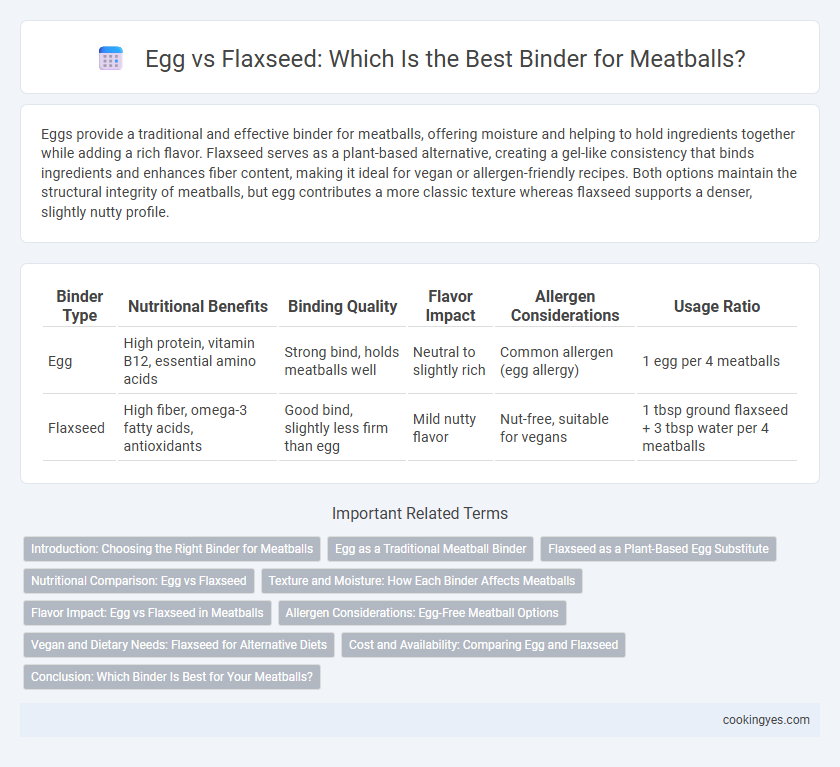 Egg vs Flaxseed: Which Is the Best Binder for Meatballs?