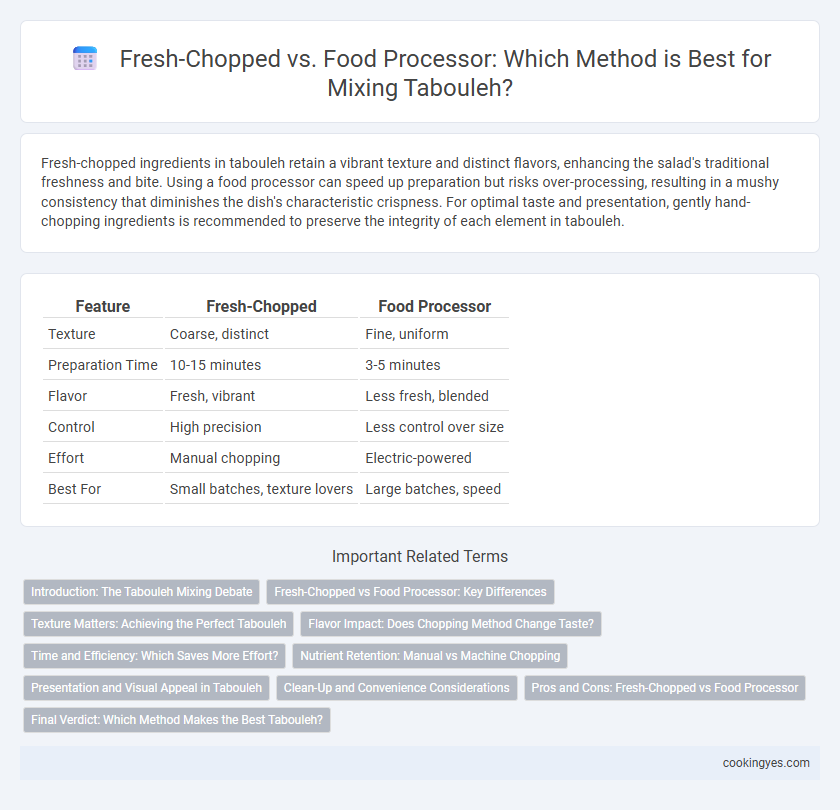 Fresh-Chopped vs. Food Processor: Which Method is Best for Mixing Tabouleh?