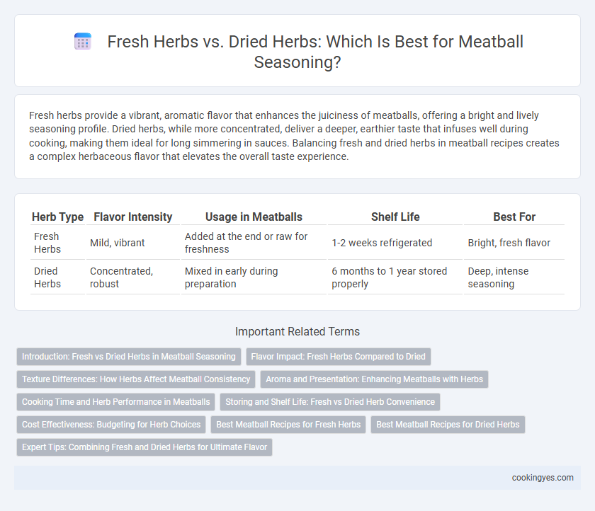 Fresh Herbs vs. Dried Herbs: Which Is Best for Meatball Seasoning?