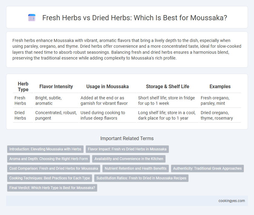Fresh Herbs vs Dried Herbs: Which Is Best for Moussaka?