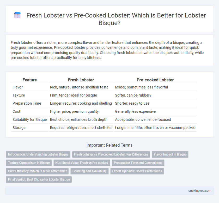 Fresh Lobster vs Pre-Cooked Lobster: Which is Better for Lobster Bisque?