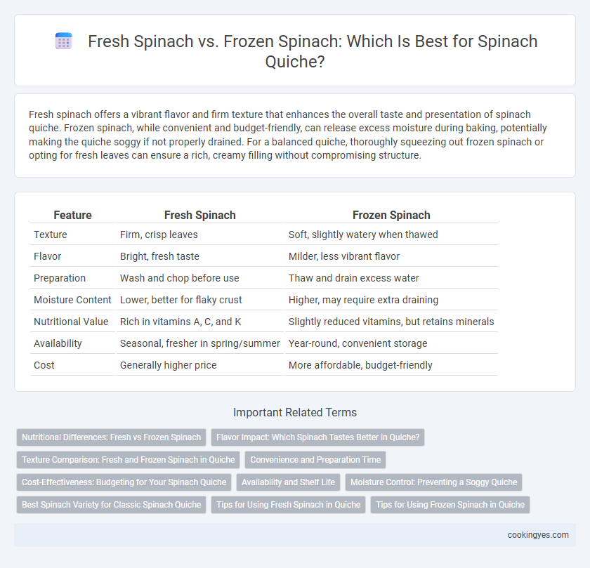 Fresh Spinach vs. Frozen Spinach: Which Is Best for Spinach Quiche?