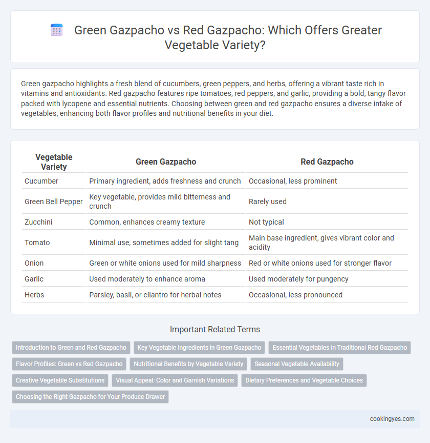 Green Gazpacho vs Red Gazpacho: Which Offers Greater Vegetable Variety?