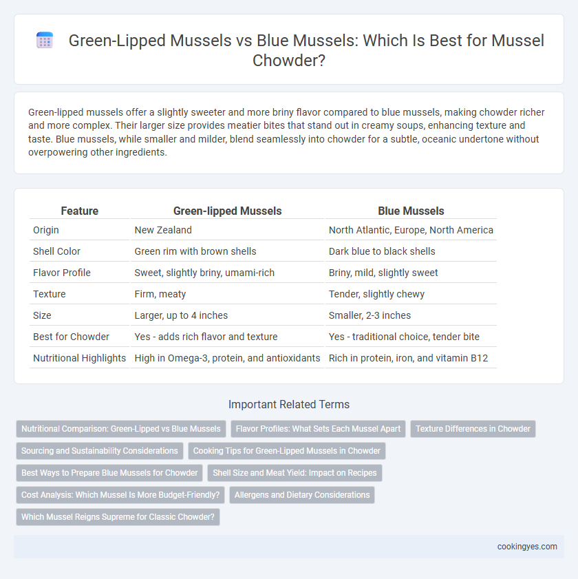 Green-Lipped Mussels vs Blue Mussels: Which Is Best for Mussel Chowder?