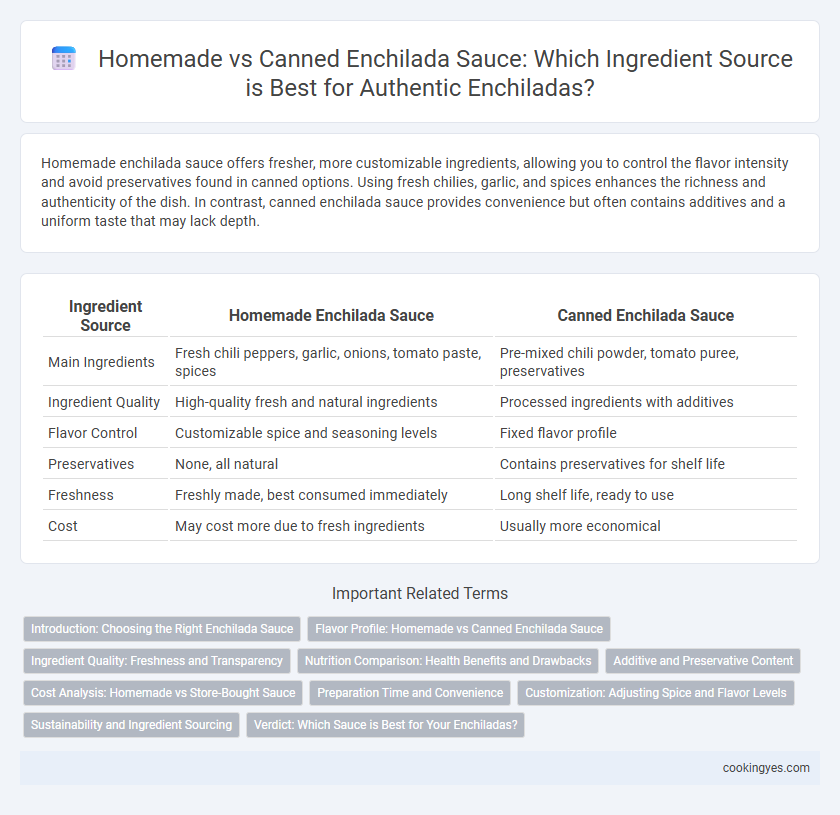 Homemade vs Canned Enchilada Sauce: Which Ingredient Source is Best for Authentic Enchiladas?