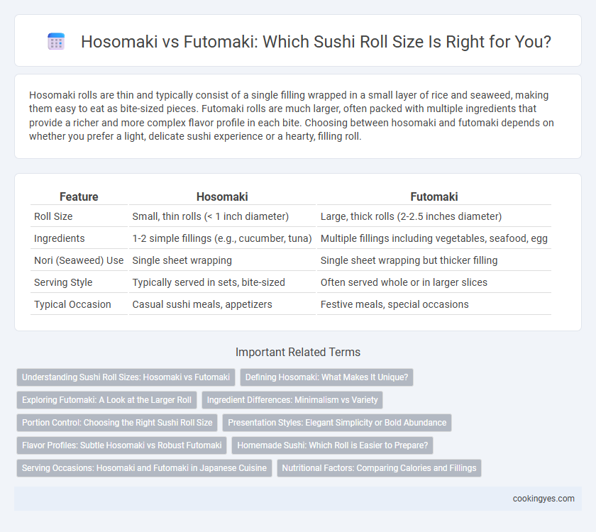 Hosomaki vs Futomaki: Which Sushi Roll Size Is Right for You?