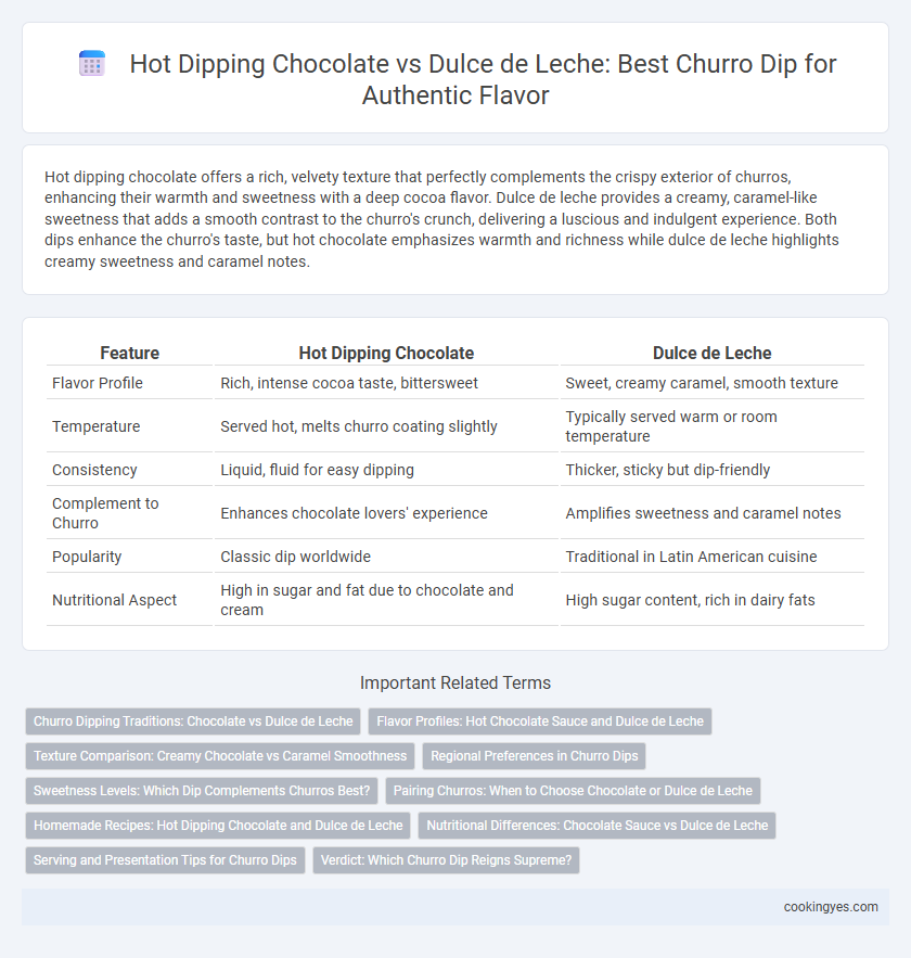 Hot Dipping Chocolate vs Dulce de Leche: Best Churro Dip for Authentic Flavor