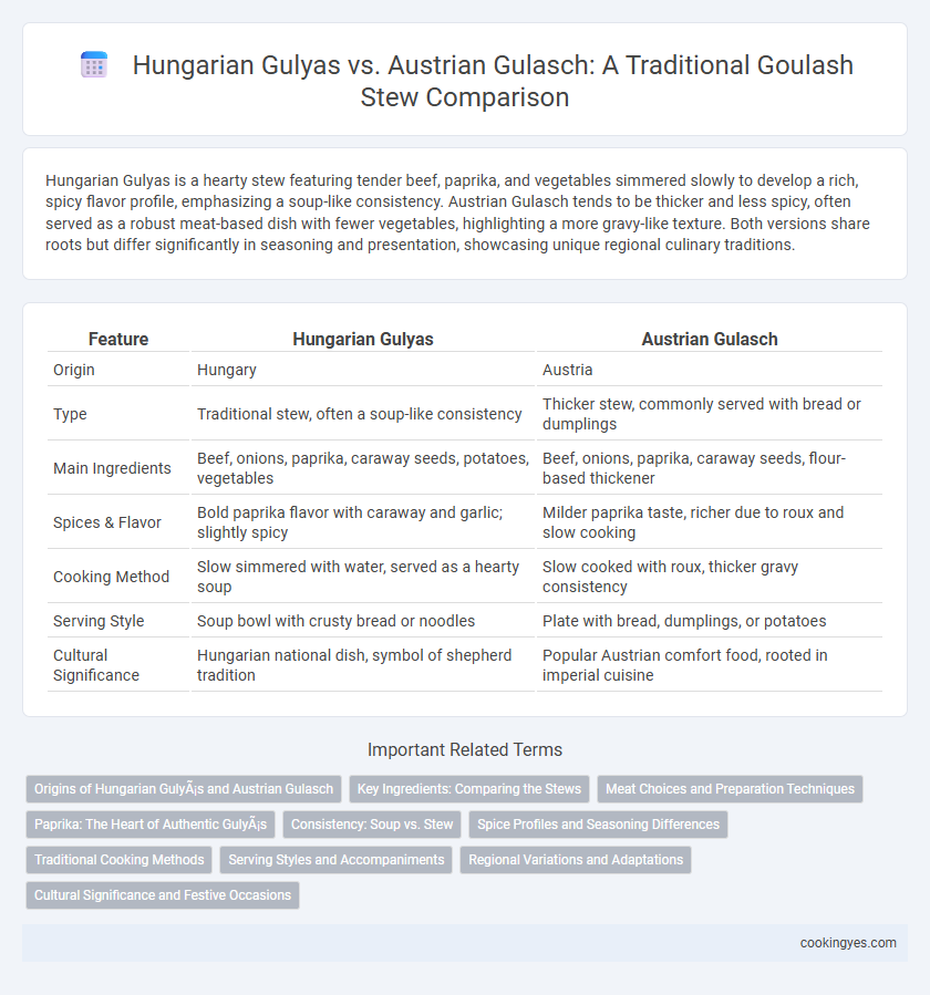 Hungarian Gulyas vs. Austrian Gulasch: A Traditional Goulash Stew Comparison
