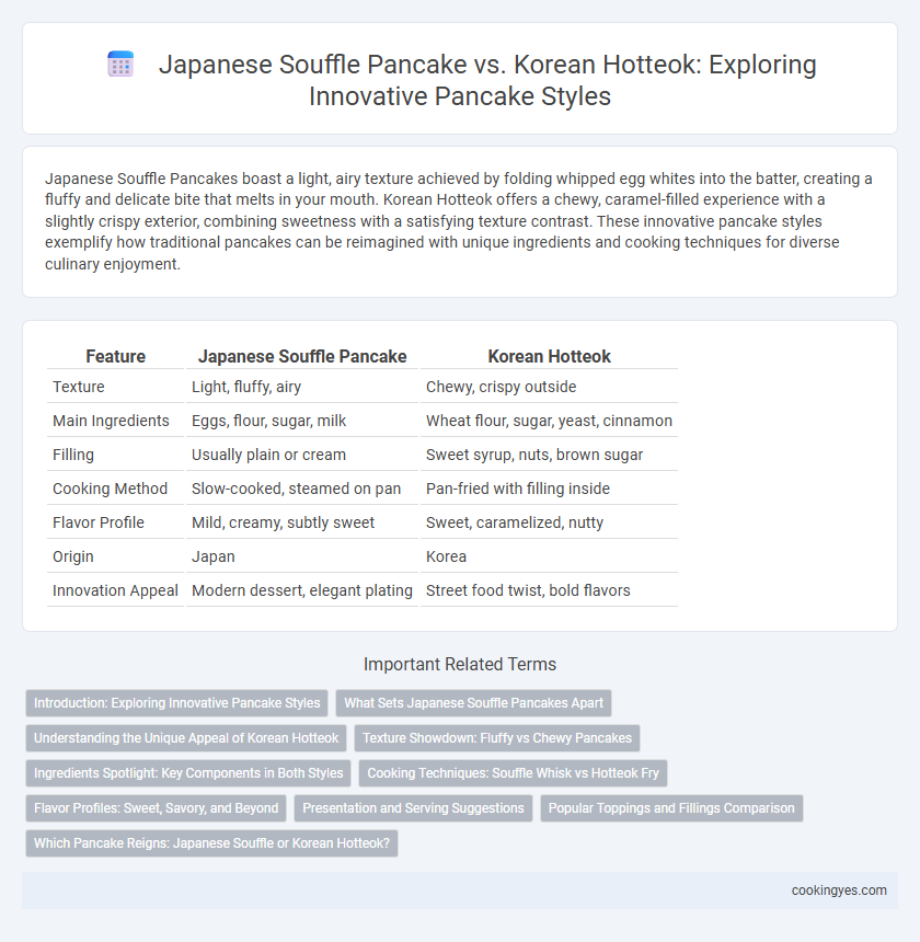 Japanese Souffle Pancake vs. Korean Hotteok: Exploring Innovative Pancake Styles