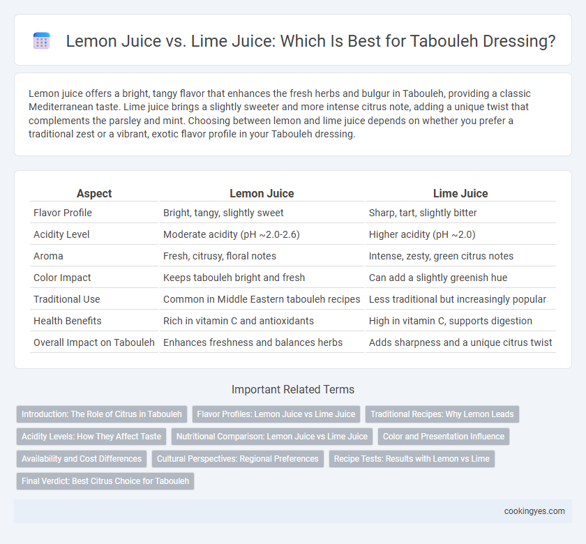 Lemon Juice vs. Lime Juice: Which Is Best for Tabouleh Dressing?