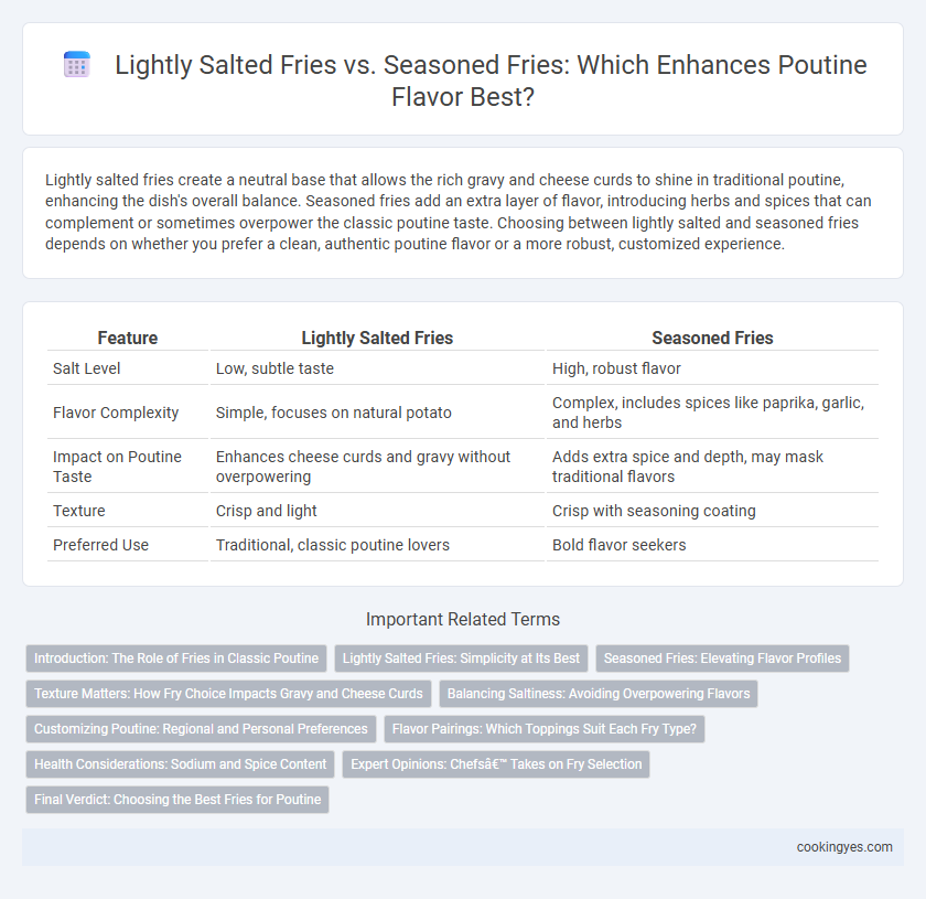 Lightly Salted Fries vs. Seasoned Fries: Which Enhances Poutine Flavor Best?