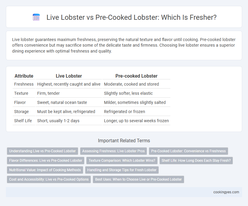 Live Lobster vs Pre-Cooked Lobster: Which Is Fresher?