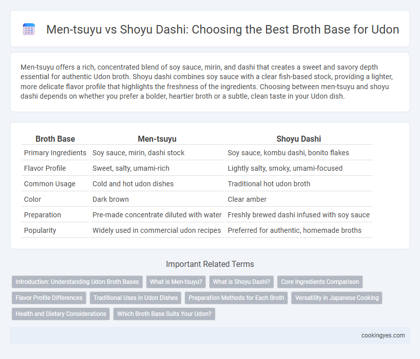 Men-tsuyu vs Shoyu Dashi: Choosing the Best Broth Base for Udon