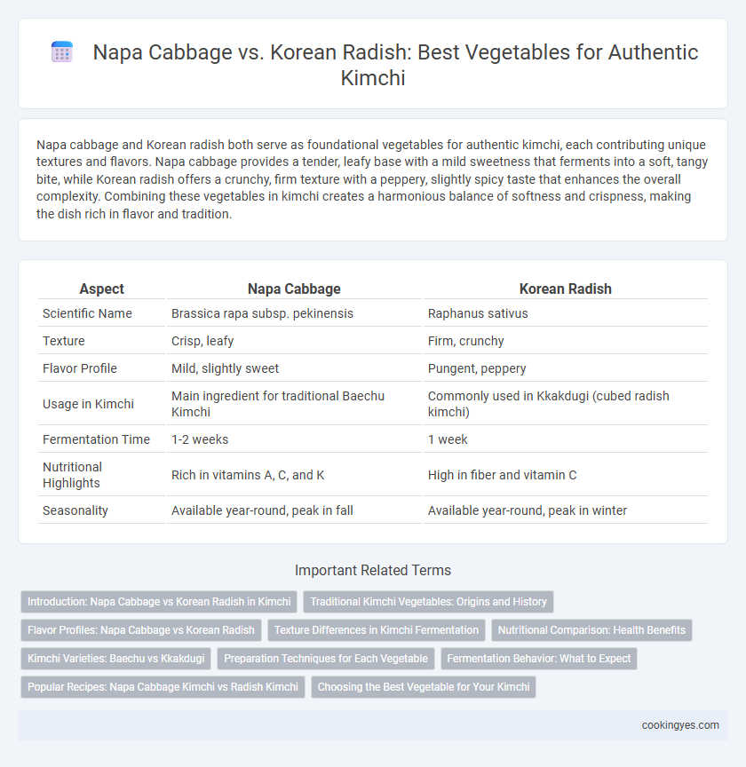 Napa Cabbage vs. Korean Radish: Best Vegetables for Authentic Kimchi