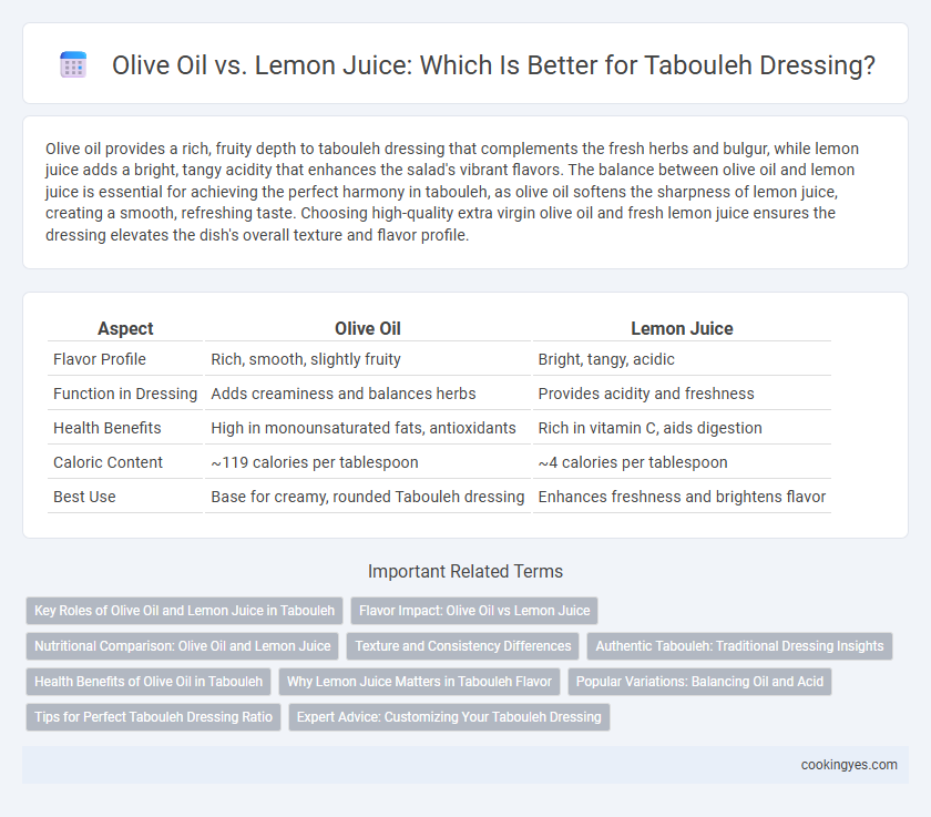 Olive Oil vs. Lemon Juice: Which Is Better for Tabouleh Dressing?