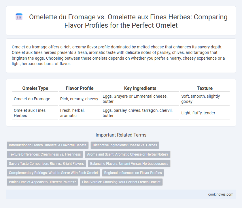 Omelette du Fromage vs. Omelette aux Fines Herbes: Comparing Flavor Profiles for the Perfect Omelet