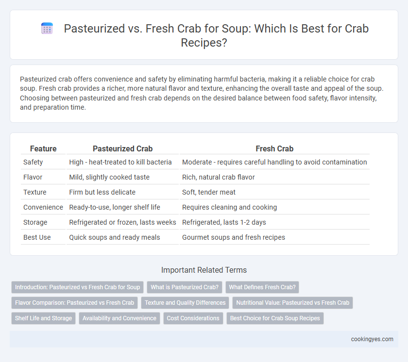 Pasteurized vs. Fresh Crab for Soup: Which Is Best for Crab Recipes?