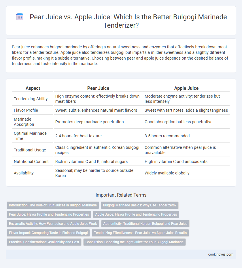 Pear Juice vs. Apple Juice: Which Is the Better Bulgogi Marinade Tenderizer?
