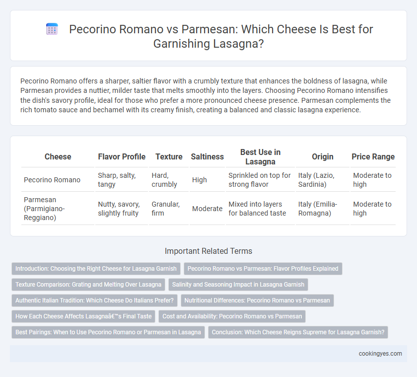 Pecorino Romano vs Parmesan: Which Cheese Is Best for Garnishing Lasagna?