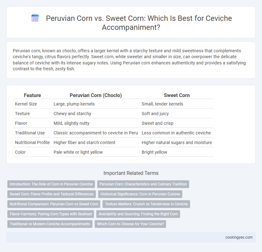 Peruvian Corn vs. Sweet Corn: Which Is Best for Ceviche Accompaniment?