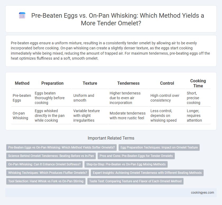 Pre-Beaten Eggs vs. On-Pan Whisking: Which Method Yields a More Tender Omelet?