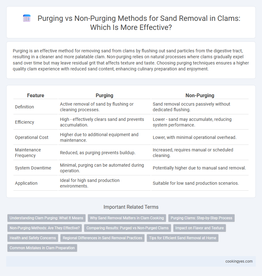 Purging vs Non-Purging Methods for Sand Removal in Clams: Which Is More Effective?