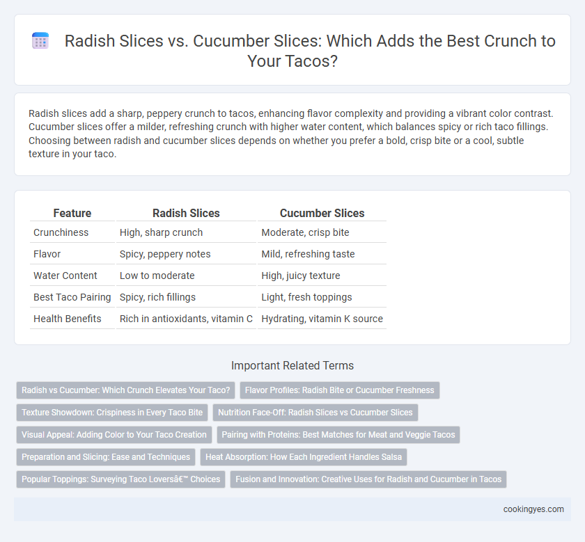 Radish Slices vs. Cucumber Slices: Which Adds the Best Crunch to Your Tacos?