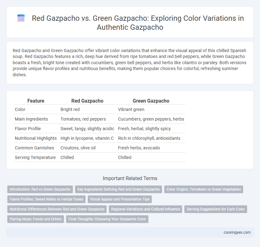 Red Gazpacho vs. Green Gazpacho: Exploring Color Variations in Authentic Gazpacho