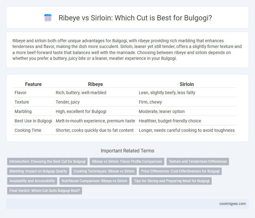Ribeye vs Sirloin: Which Cut is Best for Bulgogi?