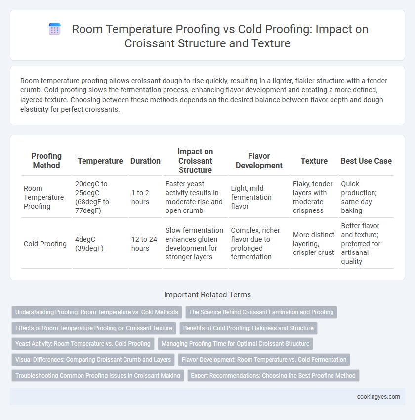 Room Temperature Proofing vs Cold Proofing: Impact on Croissant Structure and Texture
