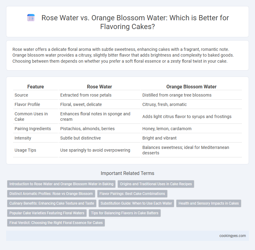 Rose Water vs. Orange Blossom Water: Which is Better for Flavoring Cakes?
