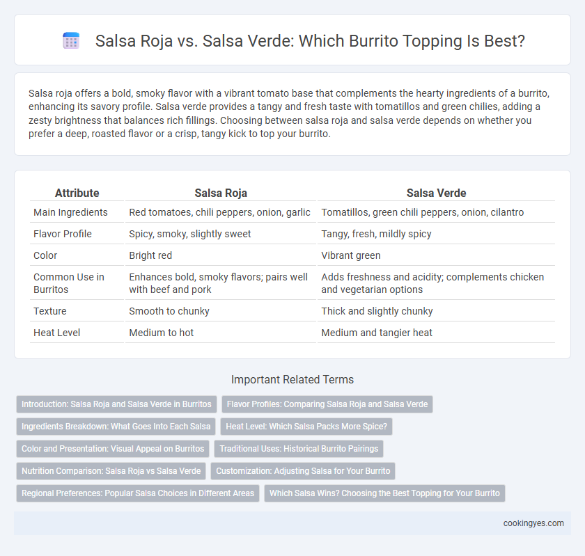 Salsa Roja vs. Salsa Verde: Which Burrito Topping Is Best?