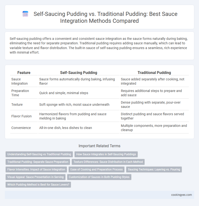 Self-Saucing Pudding vs. Traditional Pudding: Best Sauce Integration Methods Compared