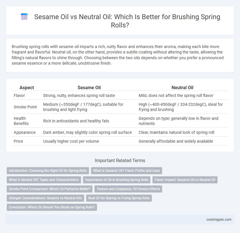 Sesame Oil vs Neutral Oil: Which Is Better for Brushing Spring Rolls?