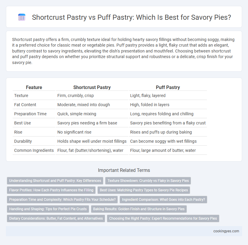 Shortcrust Pastry vs Puff Pastry: Which Is Best for Savory Pies?
