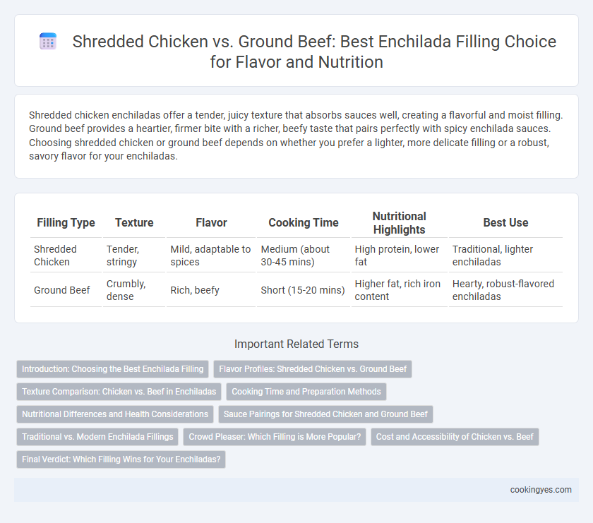 Shredded Chicken vs. Ground Beef: Best Enchilada Filling Choice for Flavor and Nutrition