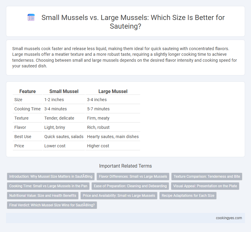 Small Mussels vs. Large Mussels: Which Size Is Better for Sauteing?