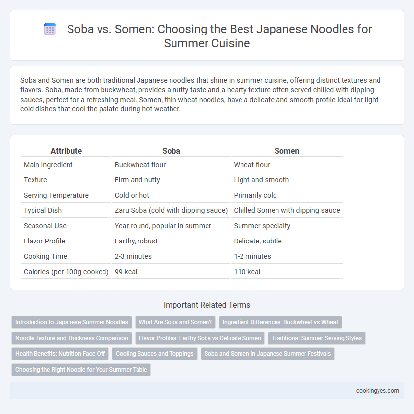 Soba vs. Somen: Choosing the Best Japanese Noodles for Summer Cuisine