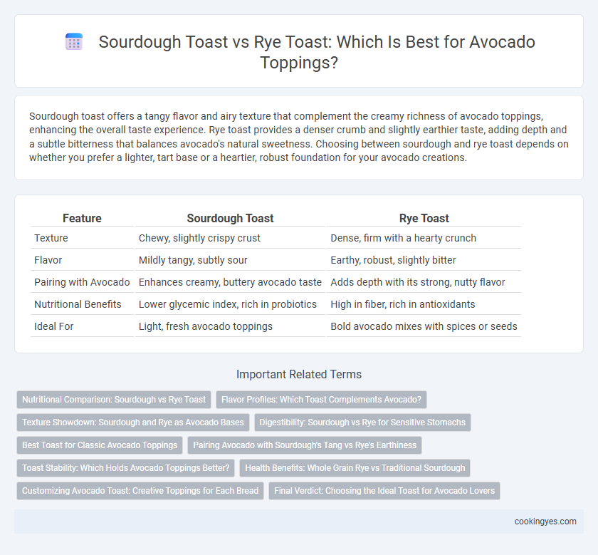 Sourdough Toast vs Rye Toast: Which Is Best for Avocado Toppings?
