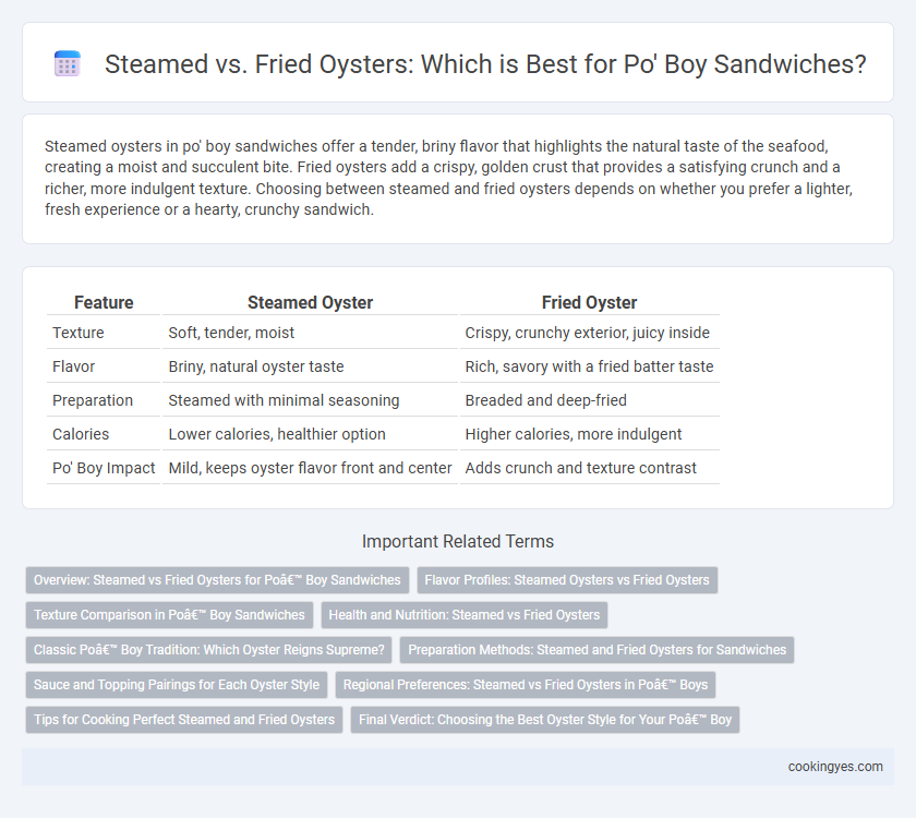 Steamed vs. Fried Oysters: Which is Best for Po' Boy Sandwiches?