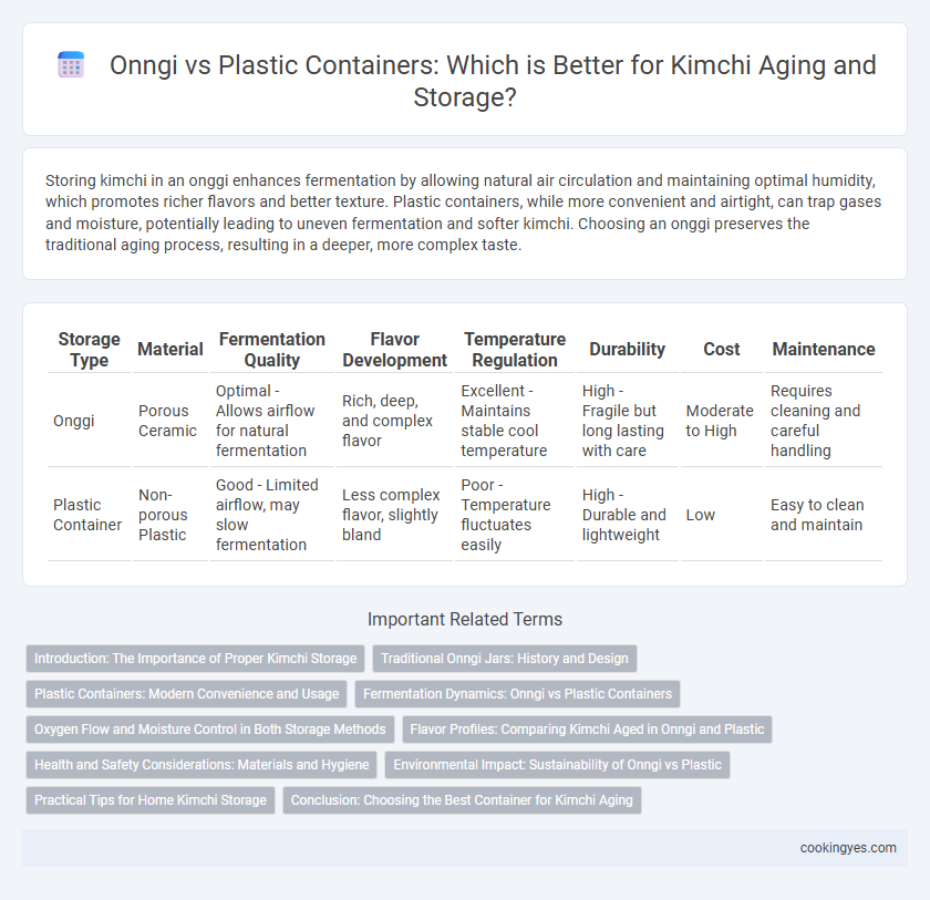 Onngi vs Plastic Containers: Which is Better for Kimchi Aging and Storage?