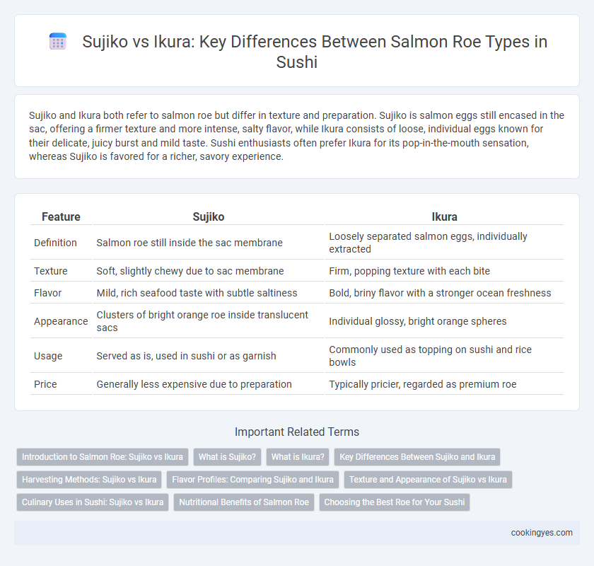 Sujiko vs Ikura: Key Differences Between Salmon Roe Types in Sushi