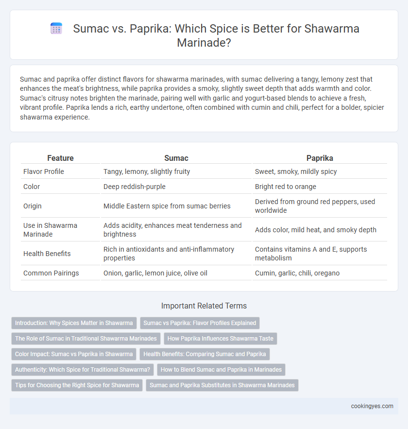 Sumac vs. Paprika: Which Spice is Better for Shawarma Marinade?