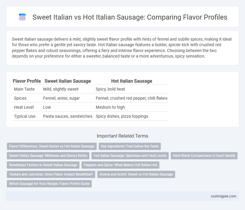 Sweet Italian vs Hot Italian Sausage: Comparing Flavor Profiles