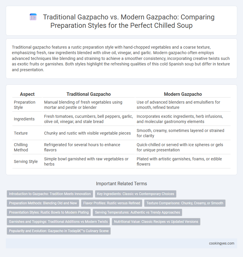 Traditional Gazpacho vs. Modern Gazpacho: Comparing Preparation Styles for the Perfect Chilled Soup