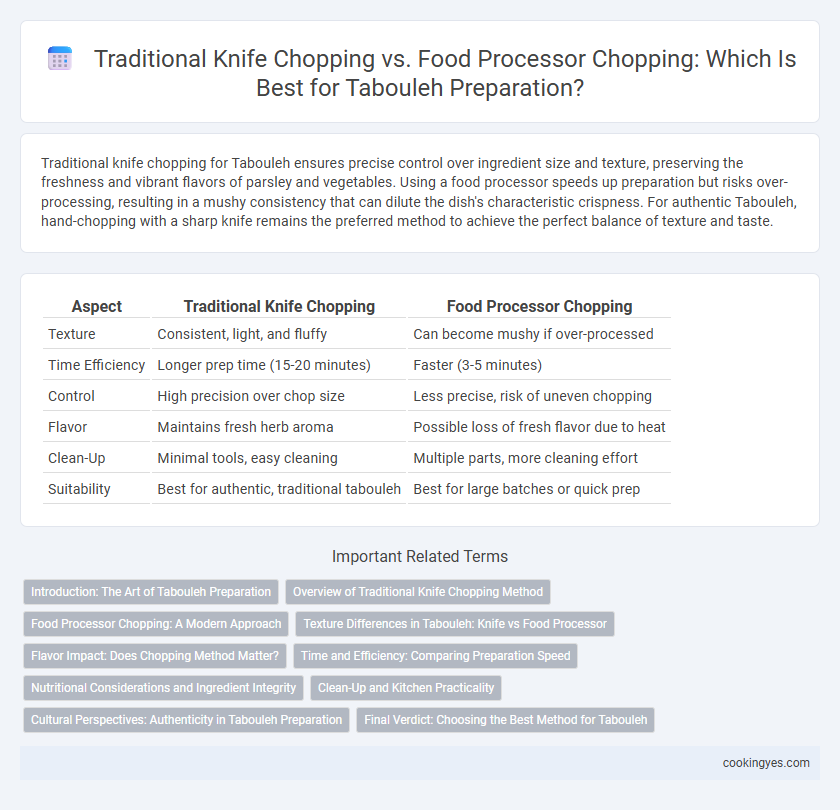 Traditional Knife Chopping vs. Food Processor Chopping: Which Is Best for Tabouleh Preparation?
